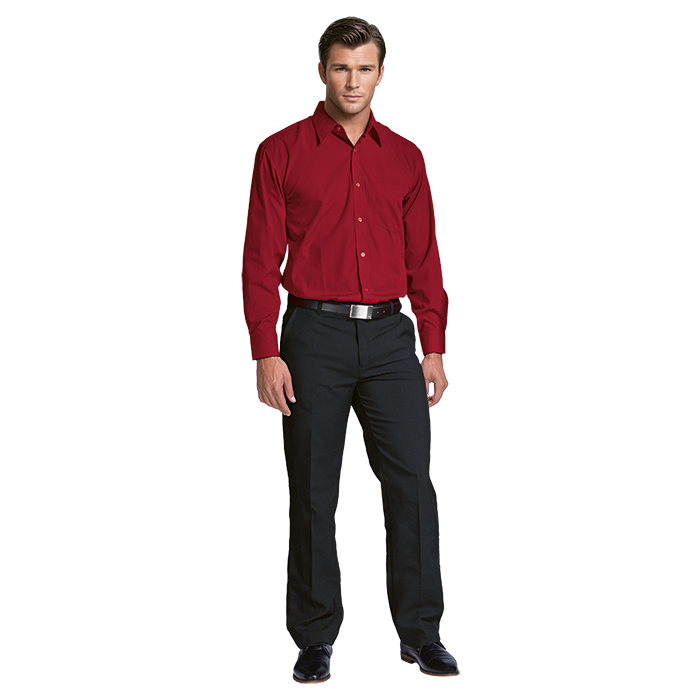 Barron Basic Poly Cotton Lounge Long Sleeve Shirt