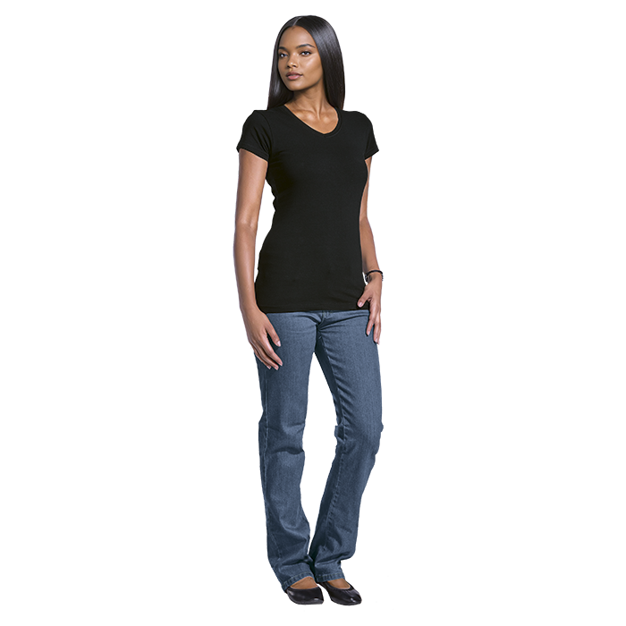 Barron 170g Slim Fit V-Neck T-Shirt | Ladies